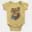 Yellow Fever Short Sleeve Baby Onesie in Butter Color